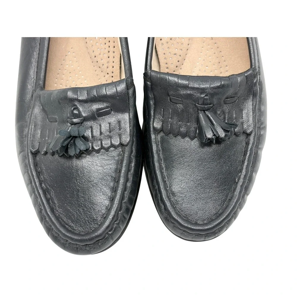 SAS Womens Tripad Comfort Teal Leather Kiltie Tassel Loafers Shoes Size 6 M‎